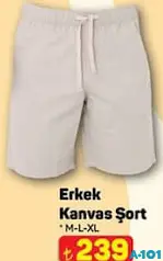 ERKEK KANVAS ŞORT fiyat ve kampanya bilgisi